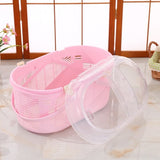 YES4PETS Small Dog Cat Crate Pet Rabbit Guinea Pig Ferret Carrier Cage With Mat-Pink V278-BP258-PINK