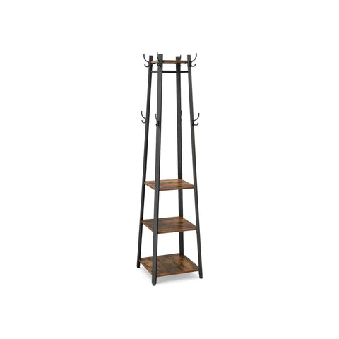 VASAGLE Coat Rack with 3 Shelves V384-LCR80X