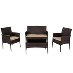 Breeze 4-Seat Wicker Outdoor Lounge Set V264-OTF-521S-BGE-US