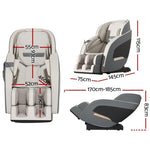 Livemor Massage Chair Electric Recliner Massager Grey Decima MASCHR-PRO-GY