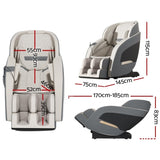 Livemor Massage Chair Electric Recliner Massager Grey Decima MASCHR-PRO-GY