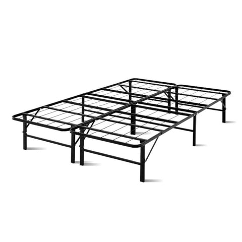Artiss Folding Bed Frame Metal Base - Double FOLD-D-DOUBLE-BK