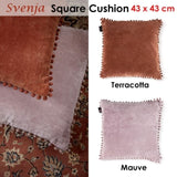 Bedding House Svenja Terracotta Filled Square Cushion V442-HIN-CUSHION-SVENJA-TERRA-SQ