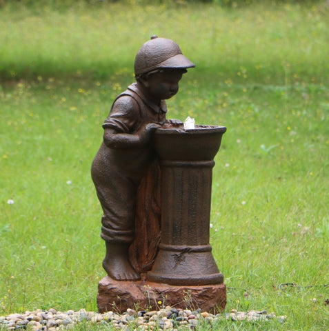 Boy at Water Fountain V231-FZ-159