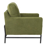 Mylah Fabric Armchair Occasional Accent Arm Chair Green V315-VDML-FLOR-02