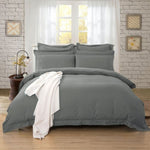 1000TC Tailored Super King Size Quilt/Duvet Cover Set - Charcoal V493-SK-11