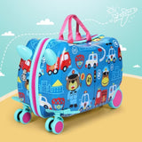 Wanderlite 17" Kids Ride On Luggage Children Suitcase Trolley Travel Car LUG-ABS-KIDS-CAR