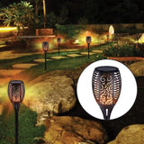 10 Pack Solar Torch Lights 96 LED Flickering Lighting Dancing Flame Garden Lamp 825821