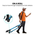 ALPHA Peak Electric Scooter 300W Power Up to 25km/h Adult Teens E-Scooter Easy Fold, Blue V219-TRNESCALA3BA