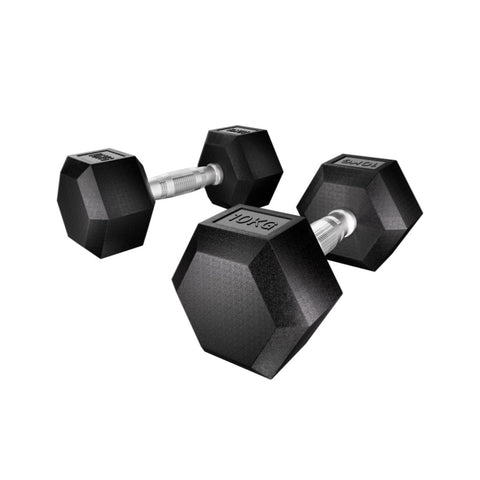 Everfit 20kg Dumbbells Set Dumbbells Weights Lifting Bench Gym Workout 2x10kg FIT-K-DB-HEX-20KG