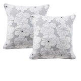 Bianca Pair of Leona White European Pillowcases V442-BCA-PILLOWC-LEONA-WHITE-EU