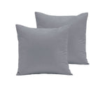 Pair of 280TC Polyester Cotton European Pillowcases Grey V442-ABR-PILLOWC-280TCPAIR-GREY-EU