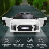 R8 Spyder Audi Licensed Kids Electric Ride On Car Remote Control White CAR-SPD-WH