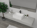 Rectangle Cast stone - Solid Surface Basin 600mm V567-PS-2211C