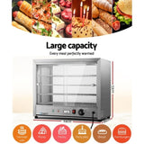 Devanti Commercial Food Warmer Hot Display Showcase Cabinet 64cm CFW-580M-SI