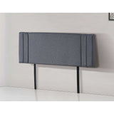 Linen Fabric Queen Bed Deluxe Headboard Bedhead - Grey V63-821603