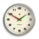 Newgate Superstore Wall Clock Alpha Dial Galvanised V398-NGSUPE216GAL