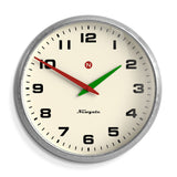 Newgate Superstore Wall Clock Alpha Dial Galvanised V398-NGSUPE216GAL