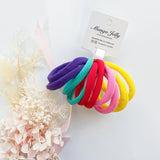 MANGO JELLY Metal Free Hair ties - Pop Mixed 10P - Six Pack V659-METALFREE-4CM-10P-POP-6-L