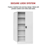 Two-Door Shelf Office Gym Filing Storage Locker Cabinet Safe V63-759835