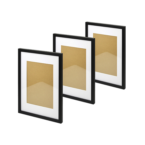 Photo Frames Collage Black A3 Picture Frame Wall Set Home Decor 3PCS V63-834041