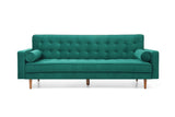 Sofa Bed 3 Seater Button Tufted Lounge Set for Living Room Couch in Velvet Green Colour V43-SOF-MARC-GRN