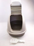 YES4PETS XL Portable Hooded Cat Toilet Litter Box Tray House w Charcoal Filter and Scoop Brown V278-MSP-0008-BROWN