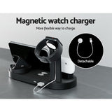 Devanti 4-in-1 Wireless Charger Dock Multi-function Charging Station for Phone WC-A-063-BK