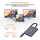 mbeat Tough Link USB-C to Dual 4K HDMI Adapter - Space Grey V186-MB-XAD-CDHD