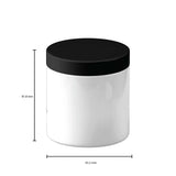 50x 200g Plastic Cosmetic Jar + Lids - Empty White Cream Container V238-SUPDZ-40113175396432