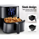 Devanti Air Fryer 7L LCD Fryers Black AF-K-G-5T6-SS-BK