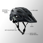 VALK Mountain Bike Helmet Medium 56-58cm MTB Bicycle Cycling Safety Accessories V219-BIKACCVLKAHM2