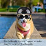 Dog Helmet Goggles, Small Size, Black V178-36391
