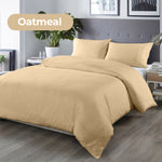 Royal Comfort Blended Bamboo Quilt Cover Sets - Oatmeal - King ABM-10002338