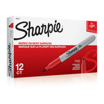 SHARPIE Fine Point Permanent Marker Red Box of 12 V177-D-SH30002