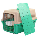 YES4PETS Medium Dog Cat Crate Pet Carrier Airline Cage With Bowl & Tray-Green V278-AA2-GREEN-BOWL-TRAY