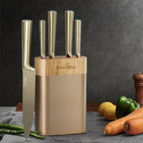 5-Star Chef 6PCS Kitchen Knife Set Stainless Steel Nonstick Block Chef Sharp KBS-430H-6-AGD