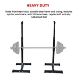 Pair of Adjustable Squat Rack Sturdy Steel Barbell Bench Press Stands GYM/HOME V63-825881