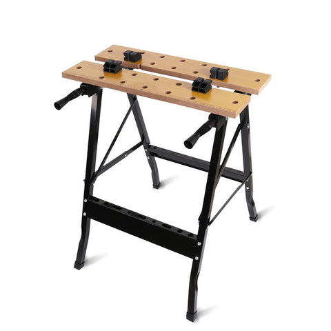 Foldable Work Bench Mobile Sawhorse Garage Trestle Wood Cutting Anti-slip Table V465-97920-AU-5