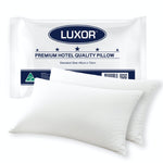 Luxor Australian Made Hotel Quality Pillow Standard Size Twin Pack V535-HOTEL-PILLOW-X2