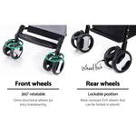 i.Pet Pet Stroller Dog Pram Cat Carrier Travel Large Pushchair Foldable 4 Wheels Grey PET-STROLLER-4WL-M-GR