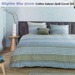 Bedding House Rhythm Blue Green Cotton Sateen Quilt Cover Set King V442-HIN-QUILTCS-RHYTHM-BLUEGREEN-KI