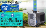 Dynamic Power Aquarium Submersible Water Pump 3000L/H 55W 3m Pond V274-AQ-SP3000