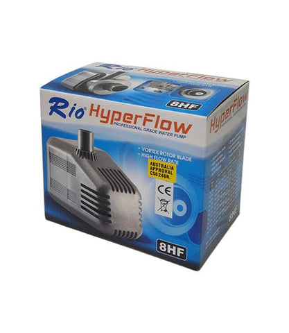 Submersible Water Pump 2090L/HR - Rio Hyperflow 8HF Professional Grade Pump for Hydroponic Systems V260-KPH8HF