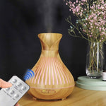 Essential Oil Aroma Diffuser and Remote - 500ml Tulip Top Wood Mist Humidifier V238-SUPDZ-39913496838224