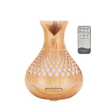 Essential Oil Aroma Diffuser and Remote - 500ml Vase Tulip Wood Mist Humidifier V238-SUPDZ-40003398467664