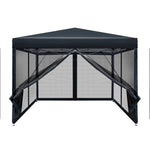 Instahut Gazebo Pop Up Marquee 3x3m Wedding Party Outdoor Camping Tent Canopy Shade Mesh Wall Black GAZEBO-POP-M-FG-3X3-BK