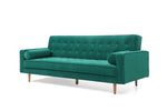 Sofa Bed 3 Seater Button Tufted Lounge Set for Living Room Couch in Velvet Green Colour V43-SOF-MARC-GRN