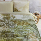 Bedding House Arcadia Green Cotton Sateen Quilt Cover Set King V442-HIN-QUILTCS-ARCADIA-GREEN-KI