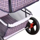 PaWz Large Pet Stroller Dog Cat Carrier Plaid ST1002-PLAID